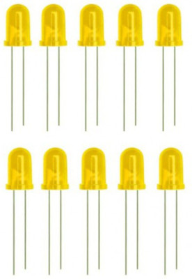 KitsGuru 50 Pcs YELLOW LED 5mm Electronic Components Electronic Hobby Kit
