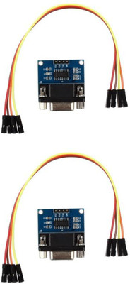 

KitsGuru (Set of 2) MAX3232 RS232 Serial Port To TTL Converter Module DB9 Connector 5V, RS232 Electronic Components Electronic Hobby Kit
