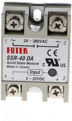 

KitsGuru 24V-380V 40A 250V SSR-40 DA Solid State Relay Module 3-32V DC To AC Electronic Components Electronic Hobby Kit
