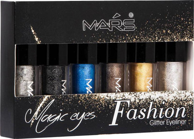 

Mars Imported Magic Eyes Fashion Glitter Eyeliner Pack of 6 2.5 g(Multicolor)