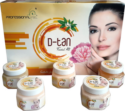 

Professional D-Tan Facial Kit, Suitable For all Age, Unisex For Fairness, (Set of 5) 500 g