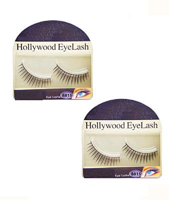 

sweetpea Imported Black Natural Thick Long False Eyelashes with Adhesive (Set of 2 Pair) (8815(Pack of 2)