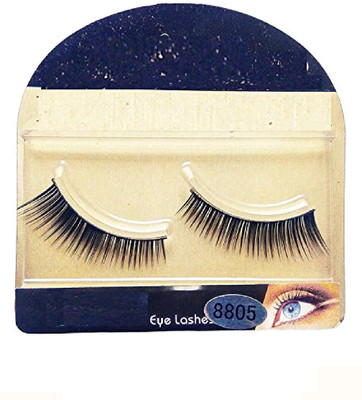 

sweetpea Black Natural Thick Long False Eyelashes with Adhesive(Pack of 1)