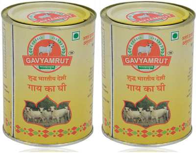 

Gavyamrut A2 DESI GHEE PACK OF 2 (500MLX2) 1 kg Tin(Pack of 2)