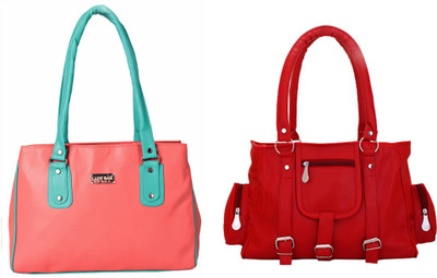 

Lady bar Shoulder Bag(Red)