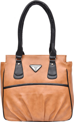 Al Jazeera Shoulder Bag(Tan, Black), Black;tan