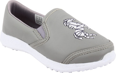 

KazarMax Boys & Girls Slip on Sneakers(Grey, Grey horse