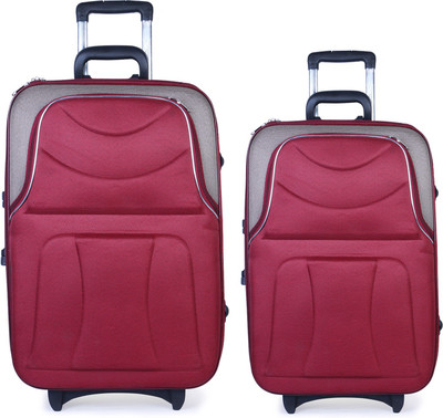 

Bags Bazar Suitcase Combo(Multicolor, Maroon, Brown)