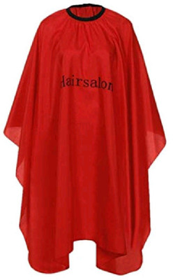 

sweetpea New Hairdressing Salon Apron Hair Cloth Waterproof Barber Haircut Hair Colouring Dyeing Perming Apron Cloth with Sleeves for Adults (Red Makeup Apron( )