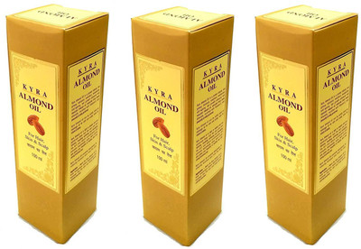 

kyra Natural Almond Oil for hair Care, Skin Care and Scalp Care 100 ml(Pack of 3)(100 ml)
