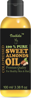 Vadhika 100 % Pure and Natural Sweet Almond Oil(100 ml)(100 ml)