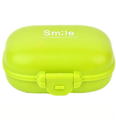 

Swarish 4 Compartments Plastic Mini Smile Pills/Vitamins Organizer Box Medicine Dispenser