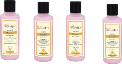 

Khadi Organique KhadiOrganique Rose and honey Moisturizer -Pack of 4(840 ml)