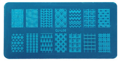

SYGA 1 Piece QJ-L06 Style Nail Plates Nail Art Image Stamping Plates Nail Sticker(Silver)