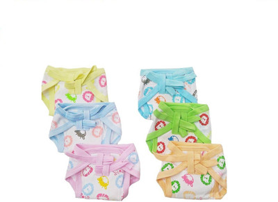 

Baby Shopiieee New Born Baby Cotton Hosiery Padded Premium Quality U Shape Nappies, Langot Washable Reusable Cotton Nappy (6-9 Month ,  Size, Multicolor