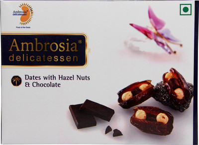 

AMBROSIA DELICATESSEN Dates with Hazel Nuts and Chocolate Dates(250 g, Box)
