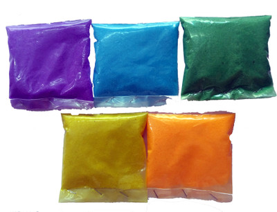 COLORFULL Pack of 5 Rangoli Powder(Multicolor)