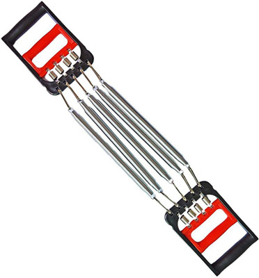 

Fosco Premium Chest Expander Resistance Tube - Double Pull Handle Resistance Tube(Silver)