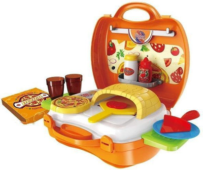 

NIYAMAT Pizza Maker Kitchen Set Toy with Suitcase, 22 Playing Accessories