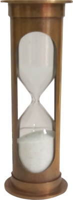 DAMDAR ONLINE BAZAAR Five (5) Minutes Brass Sand Timer Hour glass sandglass sand clock{(INCH):5.5x2x2/188 GR/DGR1021} Sand Clock Flipkart