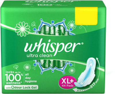 

Whisper Ultra Clean Sanitary Pad(Pack of 44)