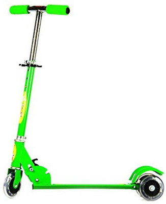 

WonderKart 3 Wheel Height Adjustable Kids Folding Scooter With LED Light in Wheel - Green Scooter(Green)