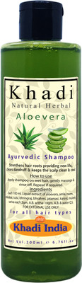 

khadi natural herbal Aloe Vera Shampoo 200 ml - Paraben Free Organic Shampoo(200 ml)