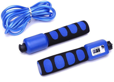 

QUINERGYS Counter Jump Rope with Easy Adjustable and Foam Handle Speed Skipping Rope(Blue, Length: 320 cm), Multicolor-102
