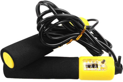 

QUINERGYS 8.8 Feet Skipping Rope Adjustable Jump Rope Fitness with Counter Freestyle Skipping Rope(Black, Length: 320 cm), Multicolor-123