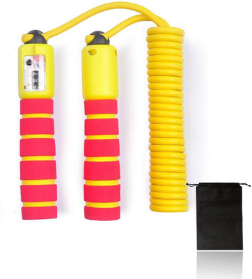 

QUINERGYS Jump Rope with Counter & Non-Slip Handles Speed Skipping Rope(Yellow, Red, Length: 320 cm), Multicolor-42