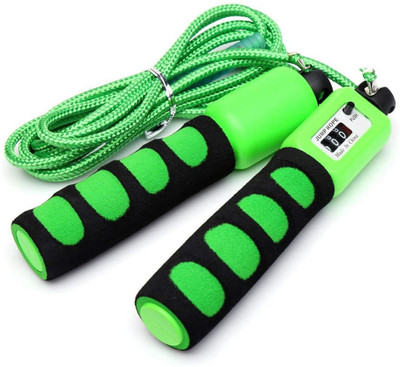 

QUINERGYS Skipping Rope Automatic Jump Counter Adjustable Skipping Rope Freestyle Skipping Rope(Green, Length: 320 cm), Multicolor-103