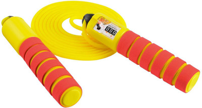 

QUINERGYS Foam Coated Handles Fitness Counter Jumping Rope 2.8m Freestyle Skipping Rope(Yellow, Length: 320 cm), Multicolor-99
