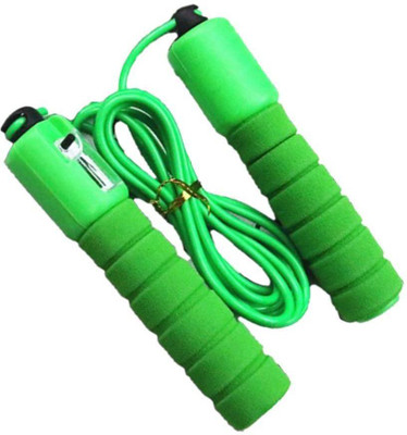 

QUINERGYS Accurate Count Jump Rope Comfortable Anti-slip Handles Speed Skipping Rope(Green, Length: 320 cm), Multicolor-70