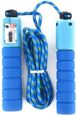 

QUINERGYS Speed Ropes with Counter Timer for Fitness Speed Skipping Rope(Blue, Length: 320 cm), Multicolor-50