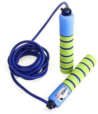 

QUINERGYS Training Exercise Nonslip Grip Counter Skipping Jumping Rope Freestyle Skipping Rope(Green, Length: 320 cm), Multicolor-83
