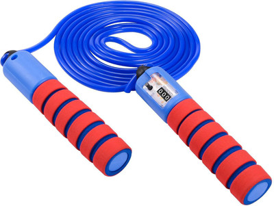 

QUINERGYS Foam Coated Handles Fitness Counter Jumping Rope 2.8m Speed Skipping Rope(Red, Length: 320 cm), Multicolor-98