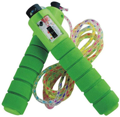 

QUINERGYS Jump Counter Skipping Rope Jumping Exercise Fitness Speed Skipping Rope(Green, Length: 320 cm), Multicolor-36