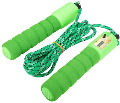 

QUINERGYS Soft Foam Handle Skipping Jumping Rope Counter Speed Skipping Rope(Green, Length: 320 cm), Multicolor-30