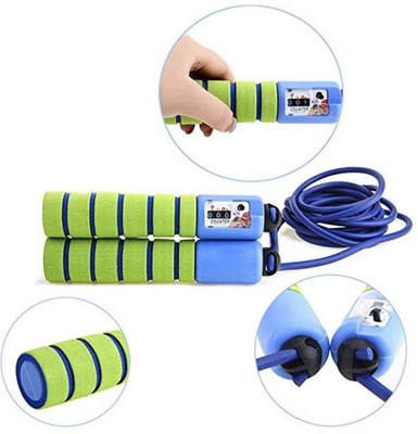 

QUINERGYS New Sports 26984 – Skipping Rope with Counter, 210 cm Freestyle Skipping Rope(Green, Length: 320 cm), Multicolor-81