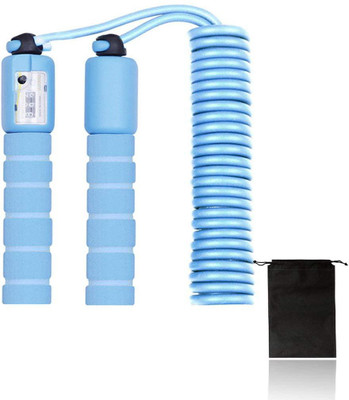 

QUINERGYS Jump Ropes With Counter Sports Fitness Adjustable Speed Skipping Rope(Blue, Length: 320 cm), Multicolor-44