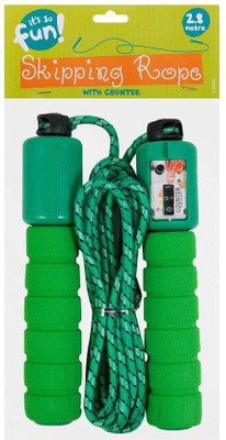 

QUINERGYS Professional Jump Electronic Skipping Rope Counter Exercise Freestyle Skipping Rope(Green, Length: 320 cm), Multicolor-89