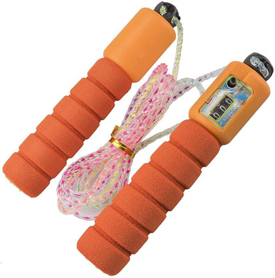 

QUINERGYS Skipping Rope, Non-slip Handle Professional Adjustable Speed Freestyle Skipping Rope(Orange, Length: 320 cm), Multicolor-17