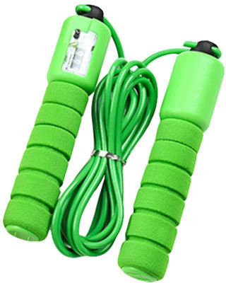 

QUINERGYS Aerobic Exercise Electronic Counting Jump Skipping Rope Speed Skipping Rope(Green, Length: 320 cm), Multicolor-92