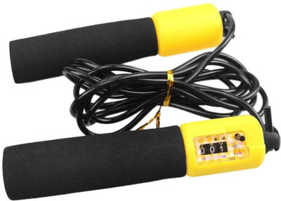 

QUINERGYS 390 Jump Rope with Counter and Comfortable Handles Speed Skipping Rope(Black, Length: 320 cm), Multicolor-122