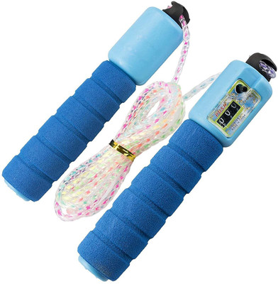 

QUINERGYS Skipping Rope Digital Counter Foam Handle Speed Skipping Rope(Blue, Length: 320 cm), Multicolor-16