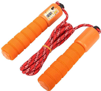 

QUINERGYS Soft Foam Handle Skipping Jumping Rope Counter Speed Skipping Rope(Orange, Length: 320 cm), Multicolor-32