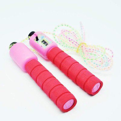 

QUINERGYS Skipping Rope with Counter on the handle Speed Skipping Rope(Pink, Length: 320 cm), Multicolor-68