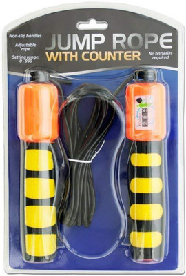 

QUINERGYS Digital Jump Rope with Counter Speed Skipping Rope(Black, Length: 320 cm), Multicolor-48