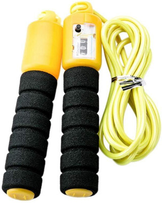 

QUINERGYS Digital Jump Rope Foam Handle PVC Professional Skipping Rope Counter Freestyle Skipping Rope(Black, Length: 320 cm), Multicolor-57