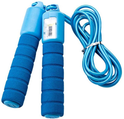 

QUINERGYS Digital Jump Rope Foam Handle PVC Professional Skipping Rope Counter Speed Skipping Rope(Blue, Length: 320 cm), Multicolor-58